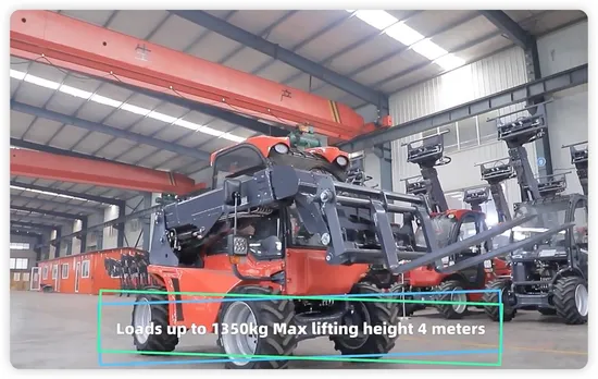 Everun Ert1500 1,35 tonne moteur hydrostatique EPA4 Mini chargeuse sur pneus télescopique télescopique pour Machine de construction